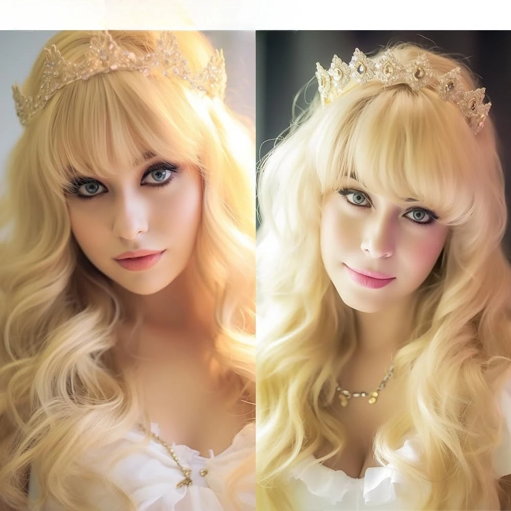 

European and American wigs, women's long curly hair, mixed color, fashionable chemical fiber hair