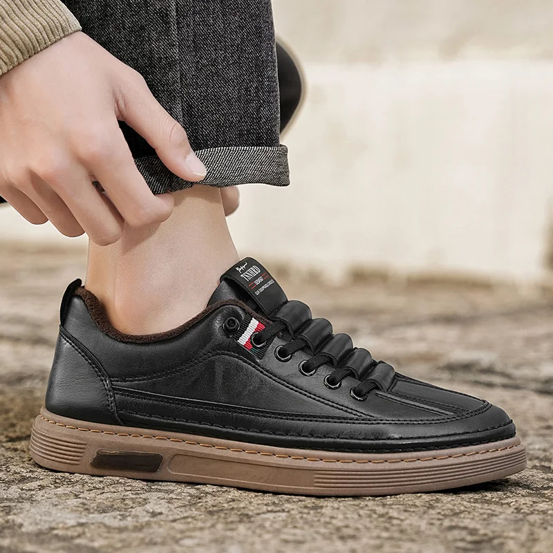 New Trendy Men's Casual Shoes Simple Men's Retro Genuine Leather Shoes Elegant Formal Commuter Work Shoes Loafers Size 39-44