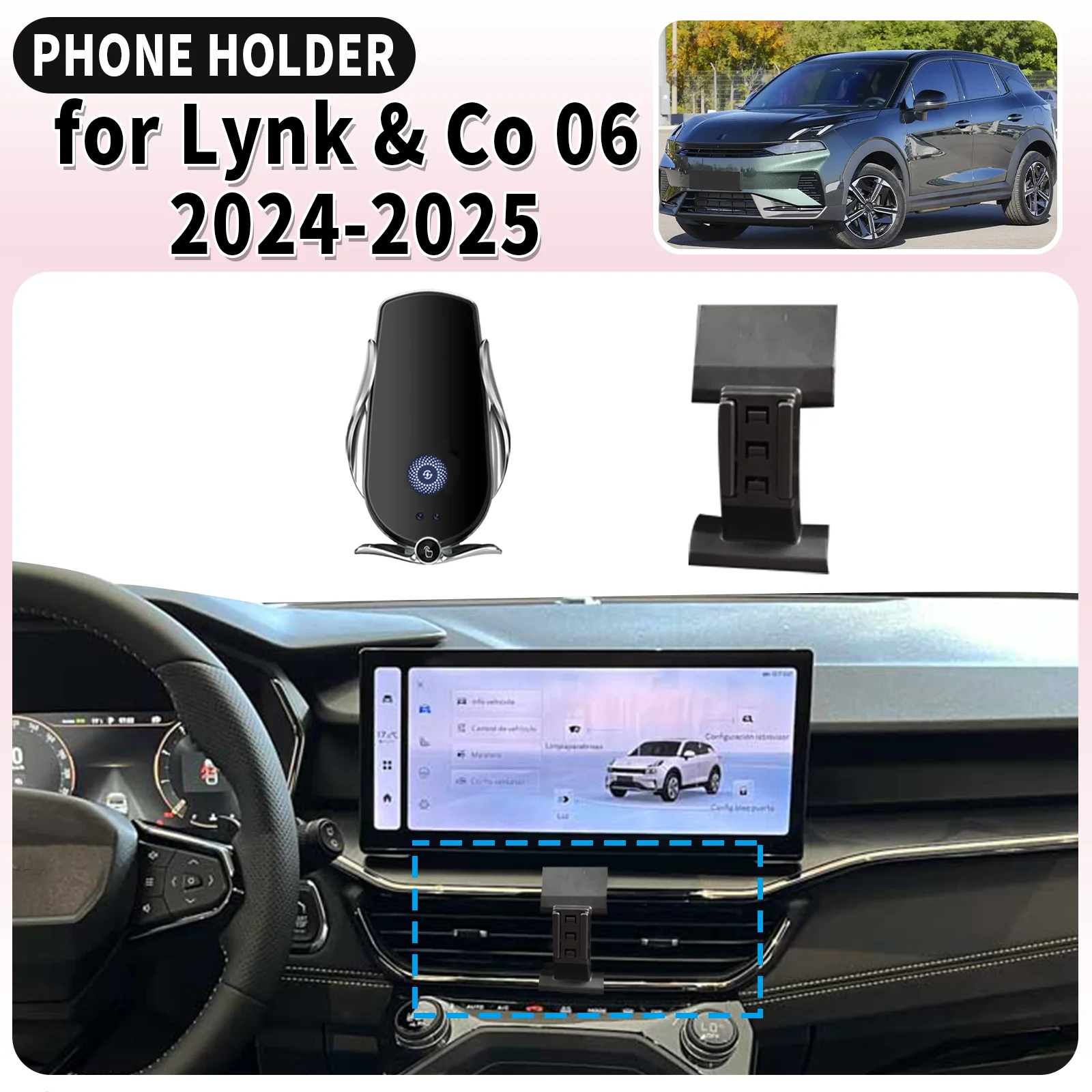 

​​fit for Lynk & Co 06 2024 2025 Screen Base Mount Phone Holder Dedicated Clip-On Navigation Bracket Car​​ accessoires
