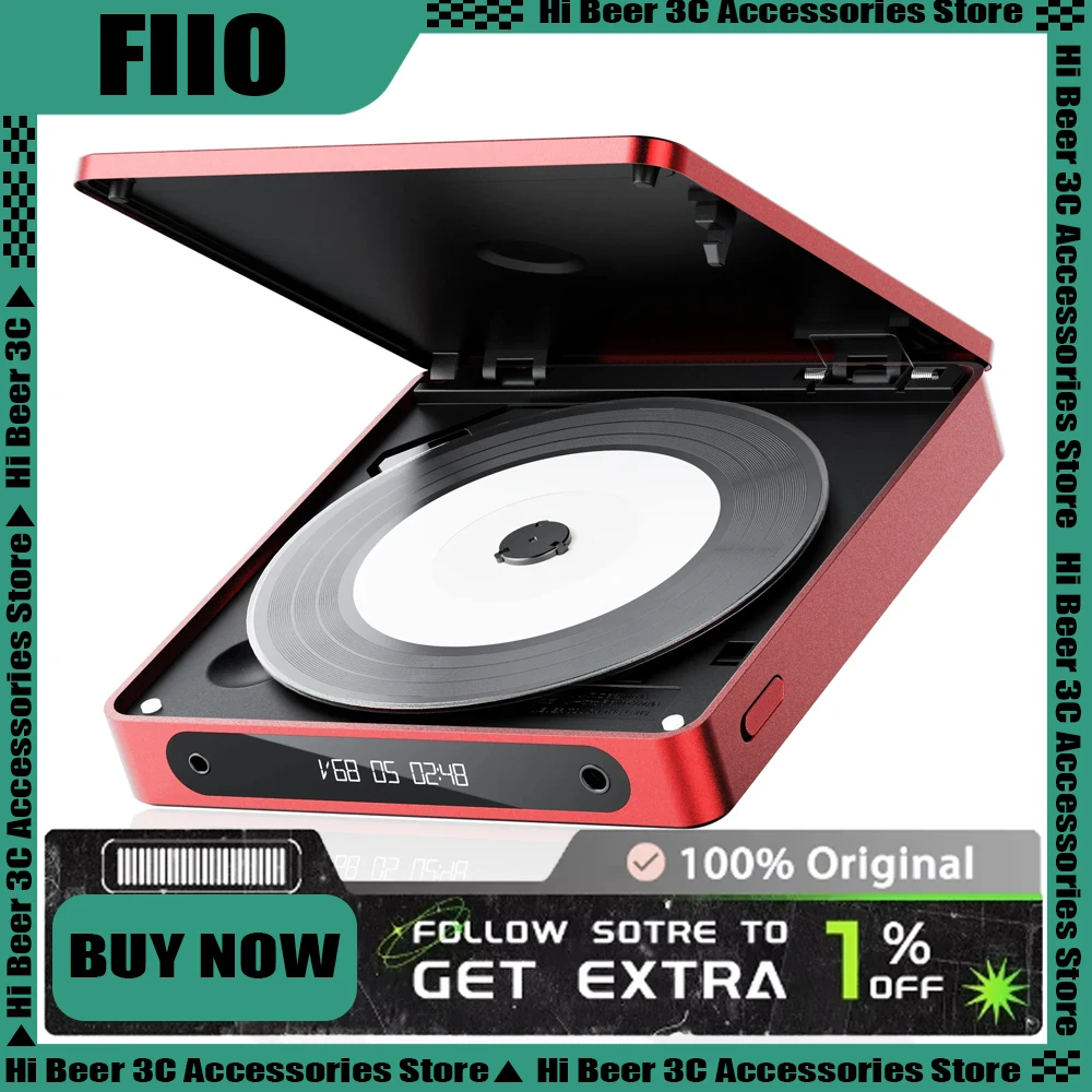Многофункциональный стереофонический CD-плеер Fiio Dm13 с долговечной батареей, портативный, поддерживает USB-распылитель, оптический/коаксиальный/3,5 мм/4,4 мм