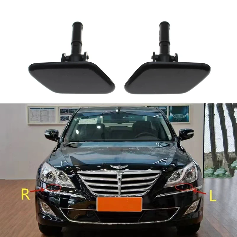 For Hyundai Genesis 2012 2013 2014 Front Headlight Washer Spray Nozzle Jet With Cover Cap