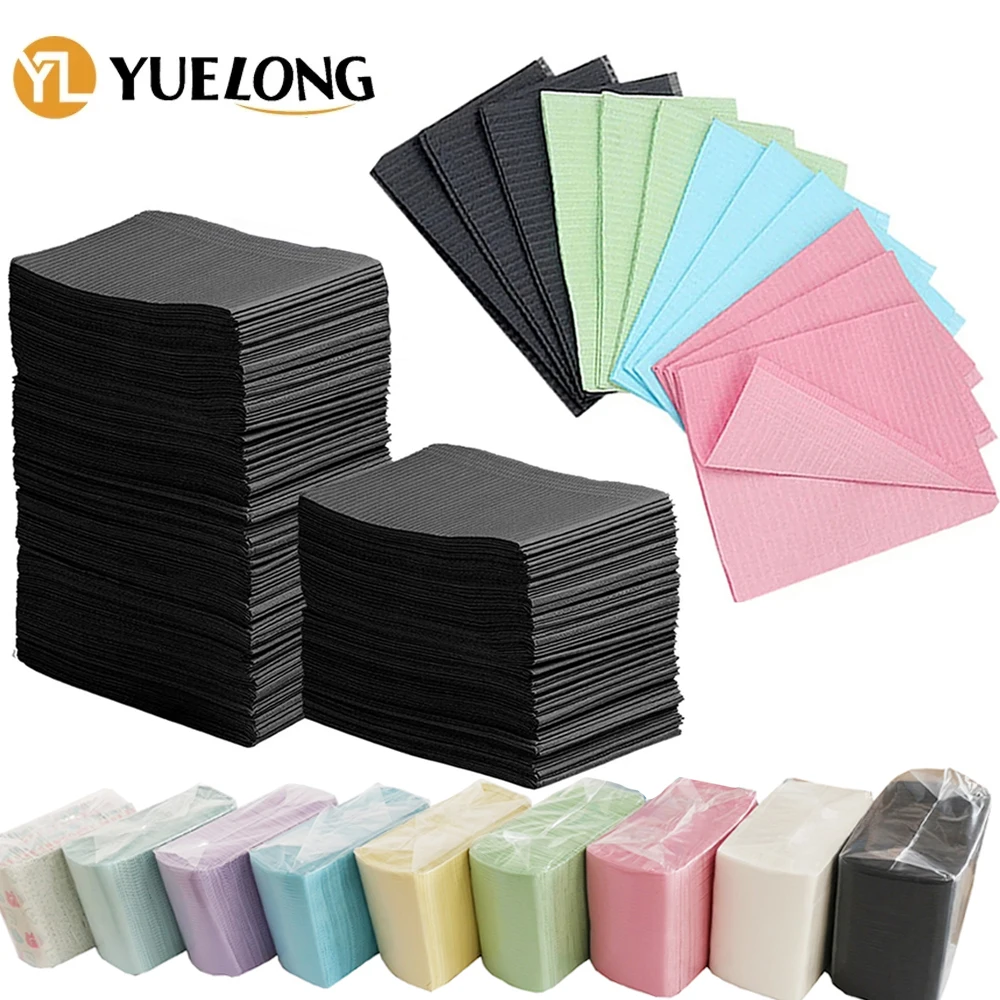 

125pcs Disposable Waterproof Tattoo Clean Wipes Pad Tattoo Bibs Table Covers Patient Dental Napkins Tattoo Accessories