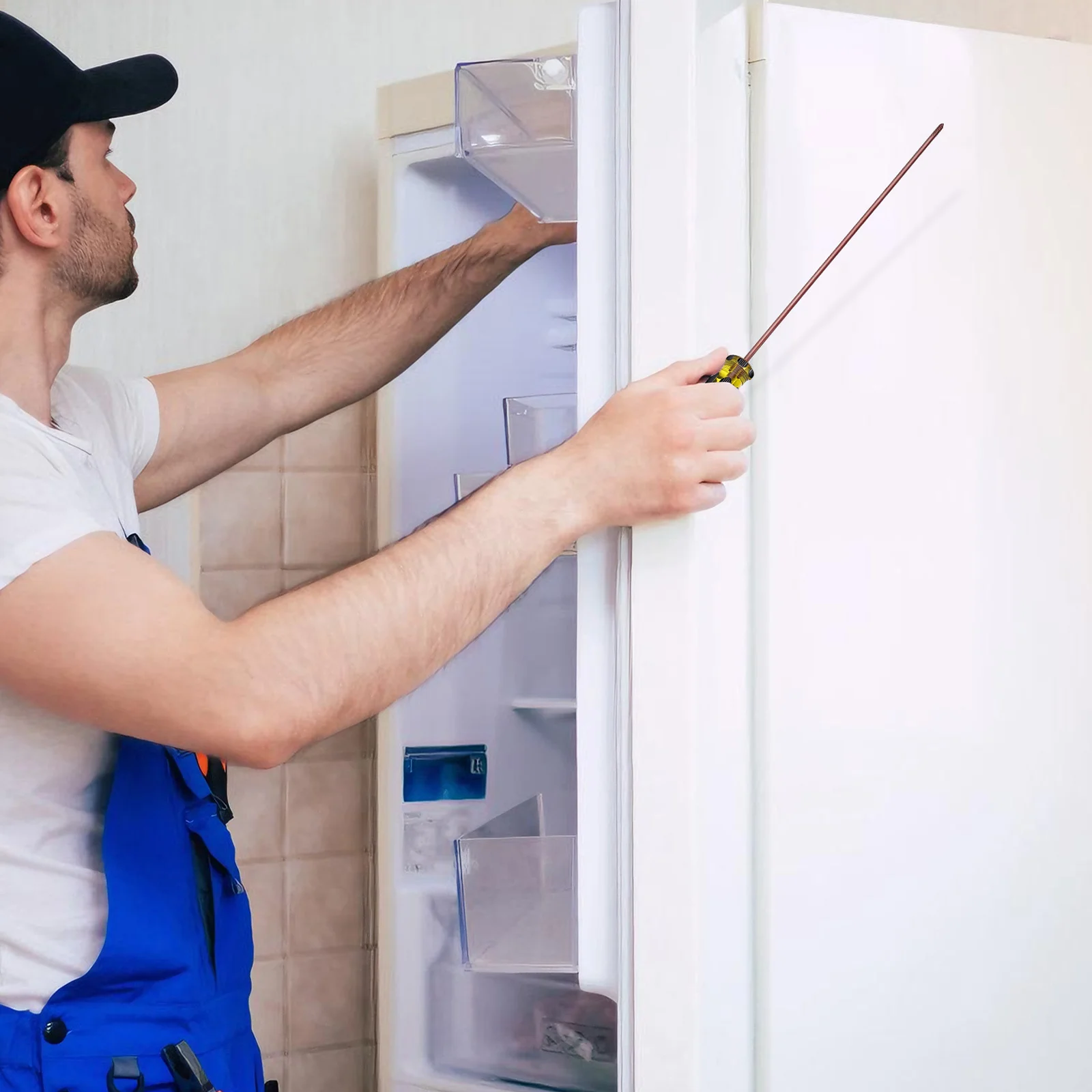 

Набор из 2 отверток с плоским шлицем, прочные, износостойкие, для домашнего ремонта, с магнитным наконечником