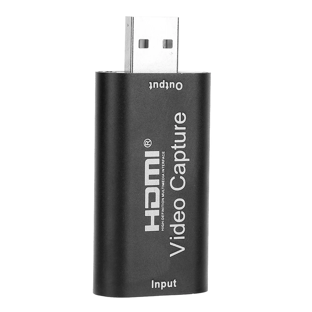 Capture Card Hdmi Capture Kaart Usb 2.0 Hdmi Hd Video Capture Kaart Mini Draagbare Adapter Zwart Voor Pc Computer Video Capture Kaart