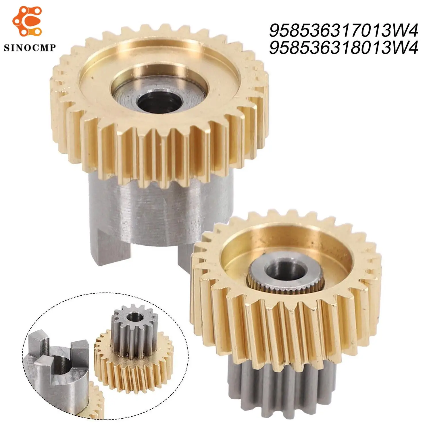 

2pcs Window Sunshade Lift Curtain Motor Internal Gear 958536317013W4 958536318013W4 For Porsche Cayenne 2011-2017