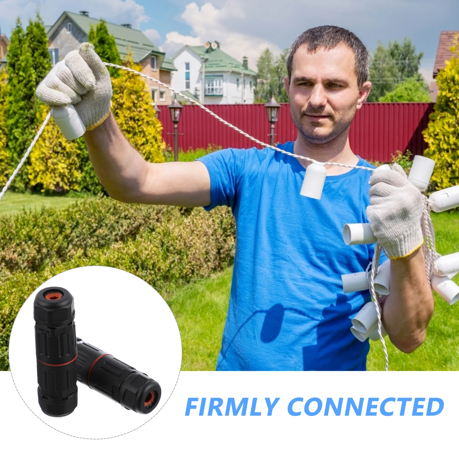 

2Pcs Waterproof Electrical Wire Connectors Screw-Free Connector Multi-Use Home Wiring High Temperature Resistant Cable Connector