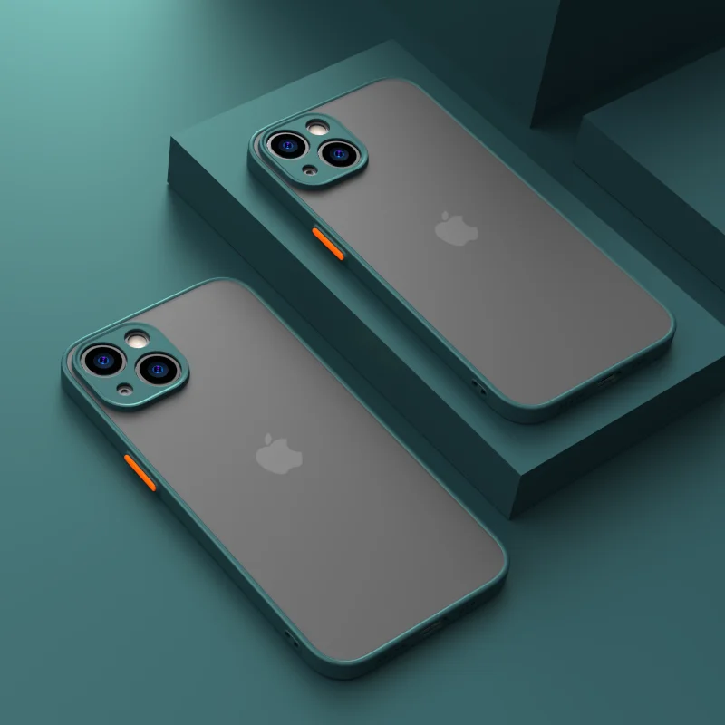 Nueva armadura parachoques funda de teléfono a prueba de golpes para iPhone 15 11 12 13 Mini 14 Pro XR X Xs Max 7 8 Plus SE 2020 funda dura de silicona Capa