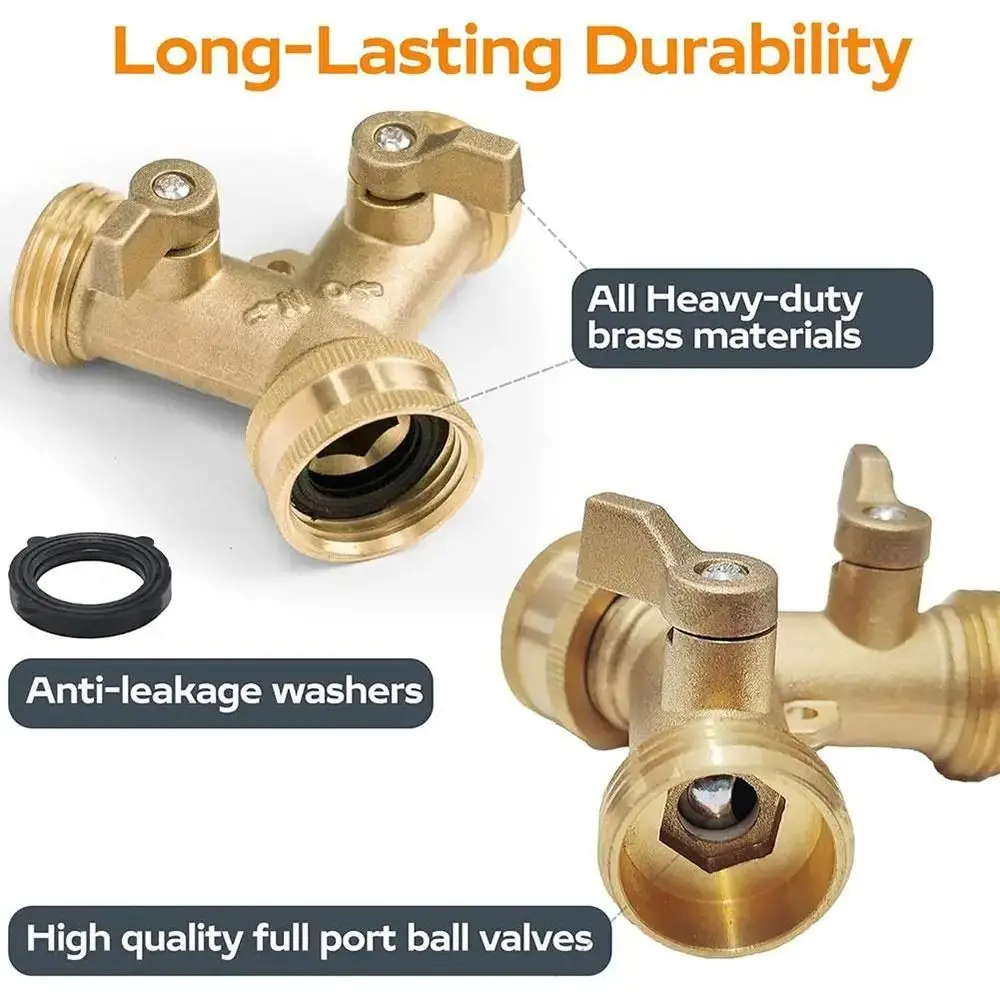 1Pcs Drip Irrigation Adapter Garden Hose Diverter 2 Ways Y Conector Hose Splitter Watering Pipe Fitting 3/4 Inch