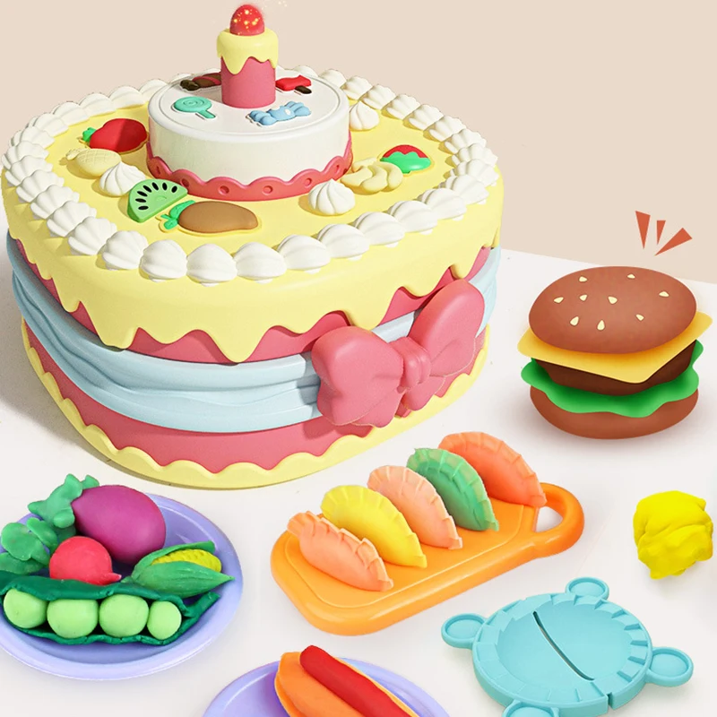 DIY Plastilin für Kinder Modellieren Polymer Clay Backsets Matte Süßigkeiten Kuchen Küche so tun, als spielen Spielzeug Mädchen Kind Geburtstags geschenk