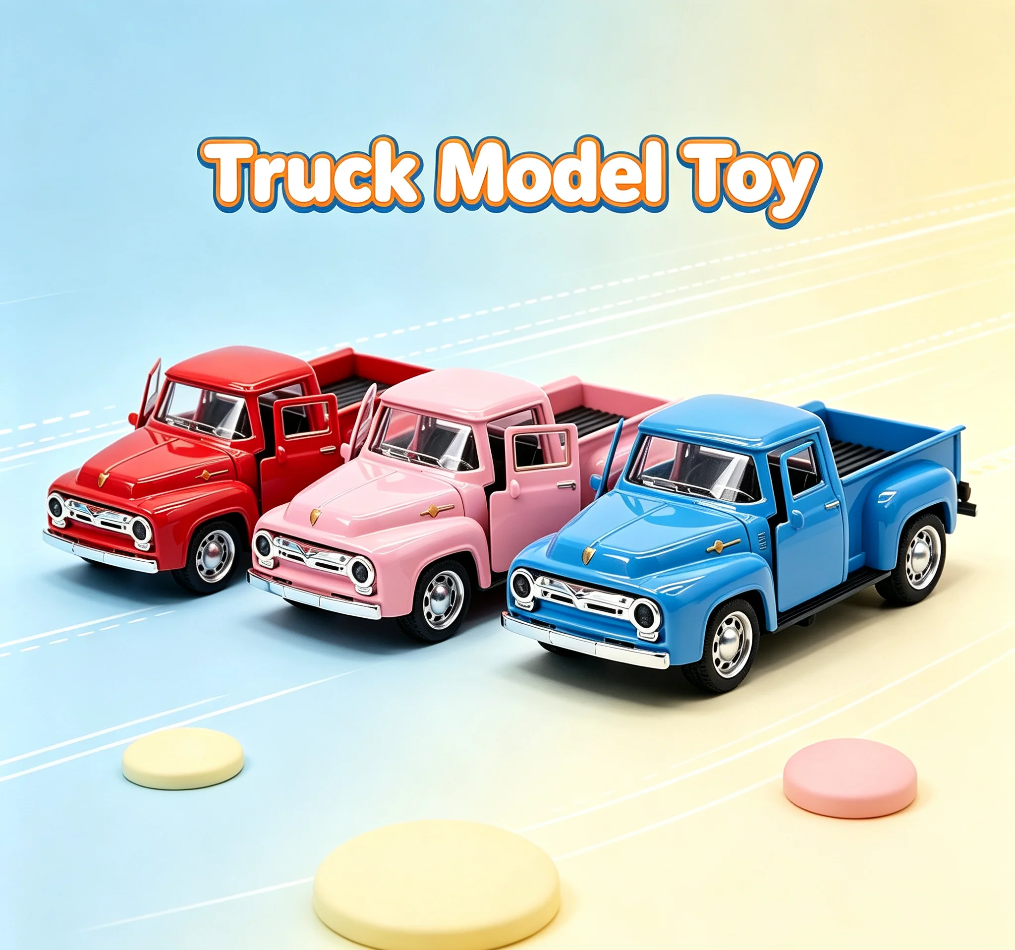 1:32 Scale Vintage Red Metal Pickup Truck Model Alloy Pull-Back Diecast Car Toy Boys Gift Collection Decorative Toy