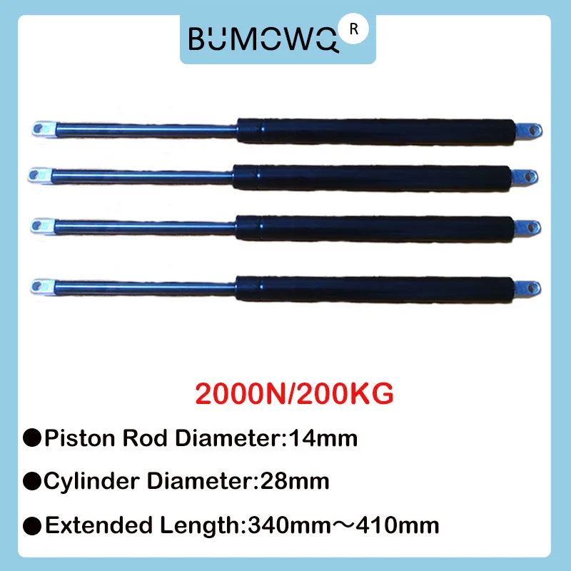 1 PC 340-410mm 200kg/2000N Machine Gas Spring Universal Strut Bars Car Shock Absorber Furniture Cabinet Hinge Gas Lift