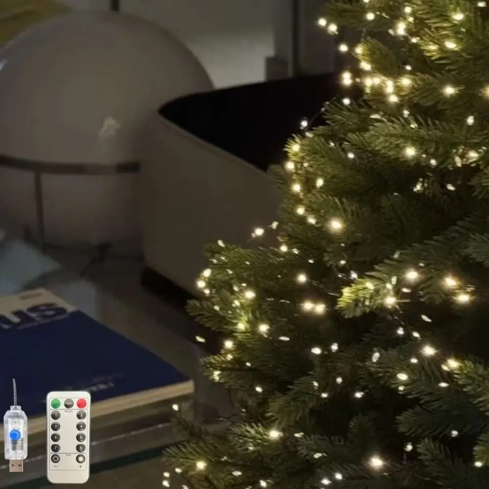 8 أوضاع وامضة أضواء LED تصميم الأسلاك النحاسية توفير الطاقة أضواء الأسلاك النحاسية التحكم عن بعد أضواء التحكم عن بعد