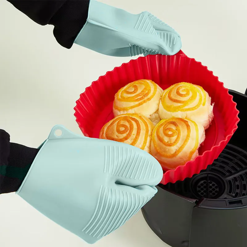 قفازات فرن الميكروويف، قفازات المطبخ المقاومة للحرارة، قفازات عازلة من السيليكون السميك