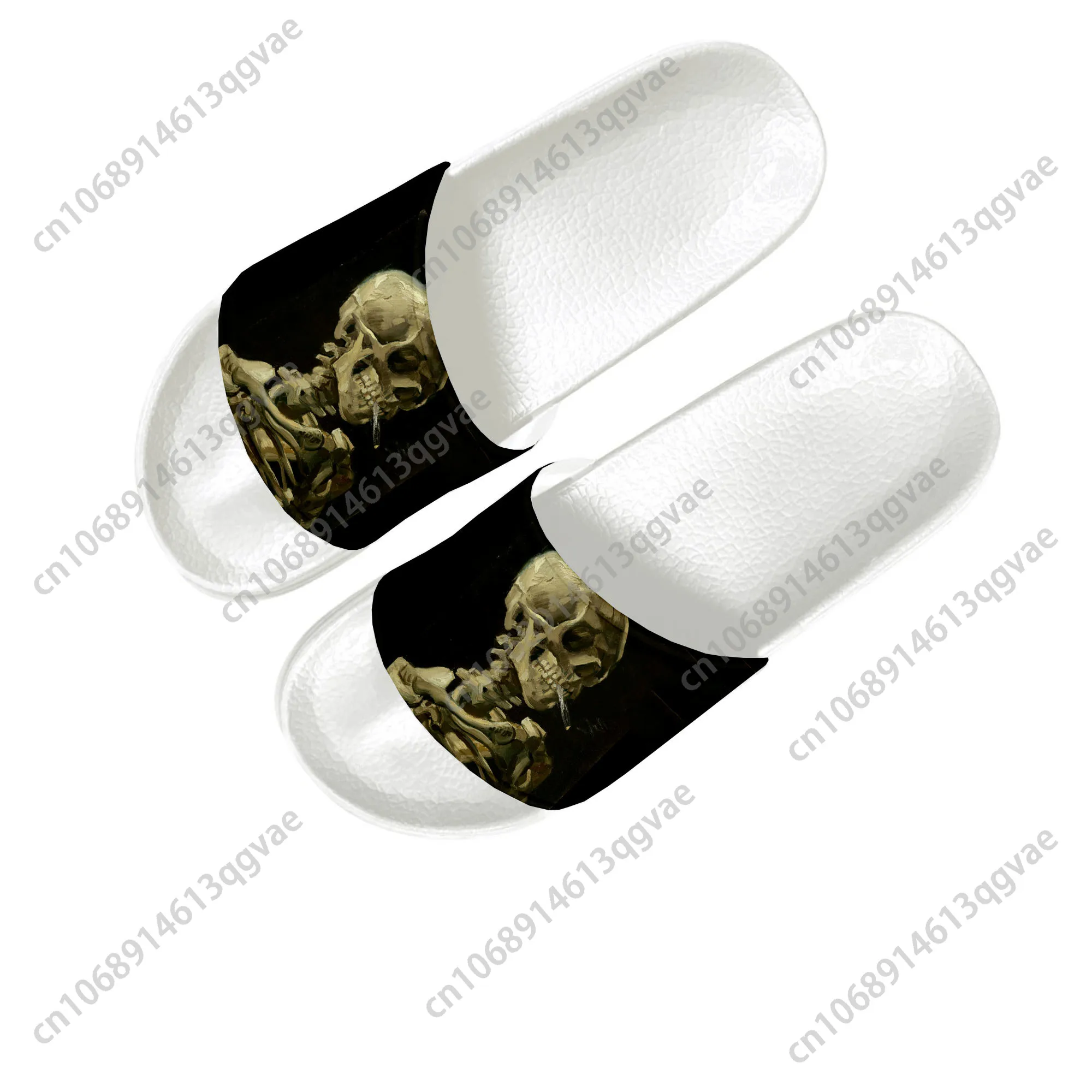 

Van Gogh Smoking Skeleton Slippers Home Water Shoes Men Women Teenagers Children Beach Pool Sandals Custom Made Summer Slipper