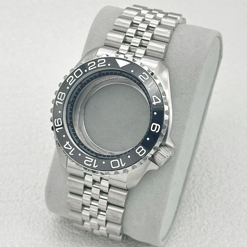 Mod 42mm SKX007 NH35 Watch Case Bracelet Set Domed Double-Layer Sapphire Crystal 3.8 Crown Position Fit NH35 NH36 4R 7S Movement