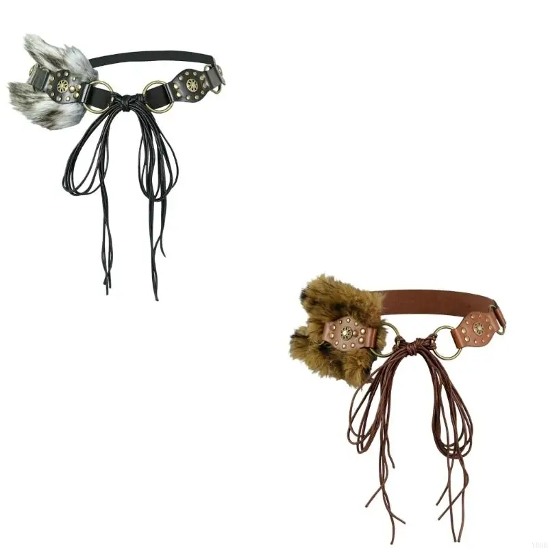 

2000S плюшевый пояс для женщин и девочек-подростков из мягкой искусственной кожи в стиле пэчворк, регулируемый пояс, модный Y08E