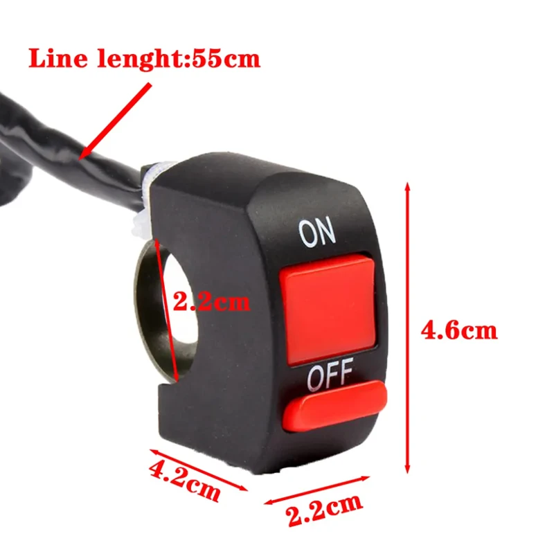 Motorcycle Switch ON OFF Button Universal Scooter Motorbike Handlebar Flashing Switch Moto Light Switch Button 12V Accessories