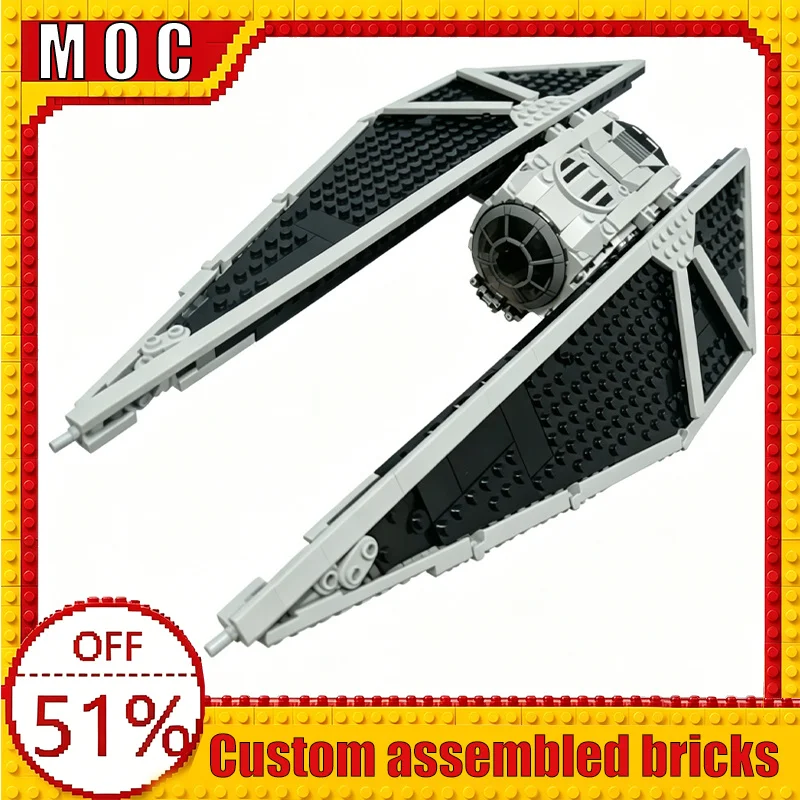 

403PCS War Series TIE Technology Character Custom Hero Building Blocks MOC Model Educational Assembly Toy Display Christmas Gift