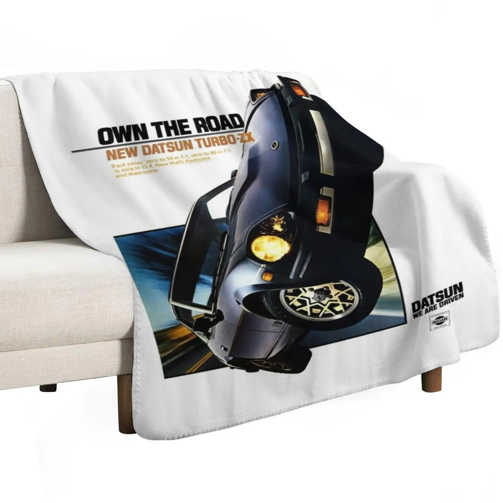 DATSUN ZX TURBO Throw Blanket Flannel Custom Multi-Purpose Blankets For Baby Personalized Gift Hair Blankets