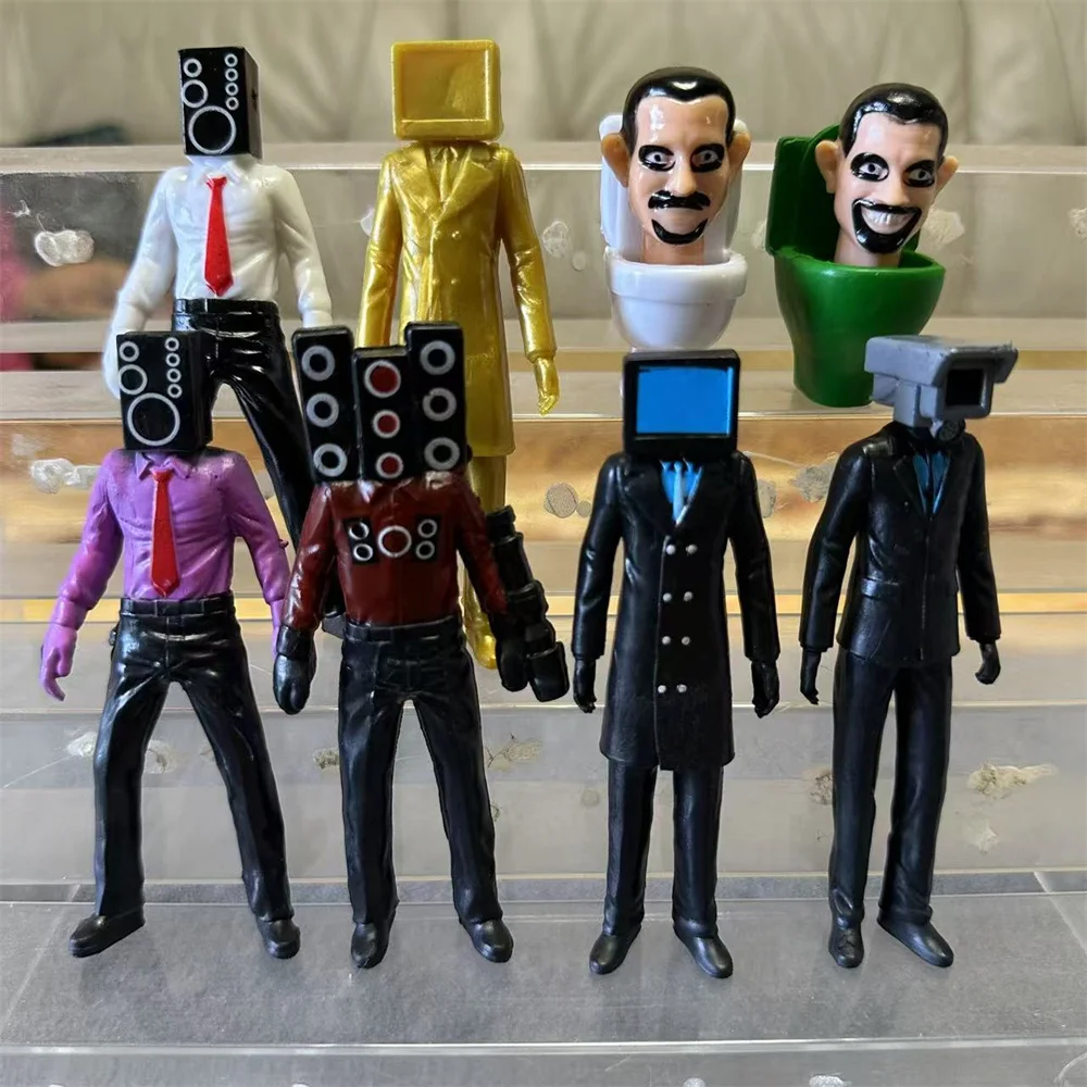 

Skibidi Toilet Figure Set Creative Game Action Figures Mini Toys Model Cake Toppers Birthday Gifts for Kids Adults