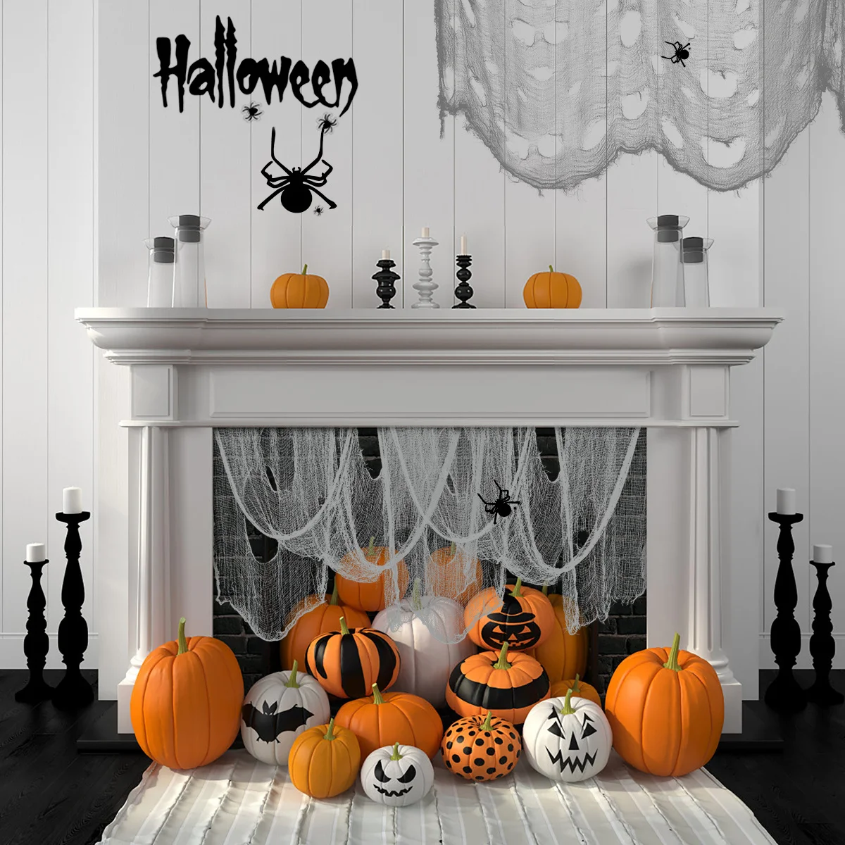 

Imikeya Halloween Creepy Cloth Spooky Fabric Cloth Halloween Creepy Decoration Party Door Window Decor For Haunted Patio G