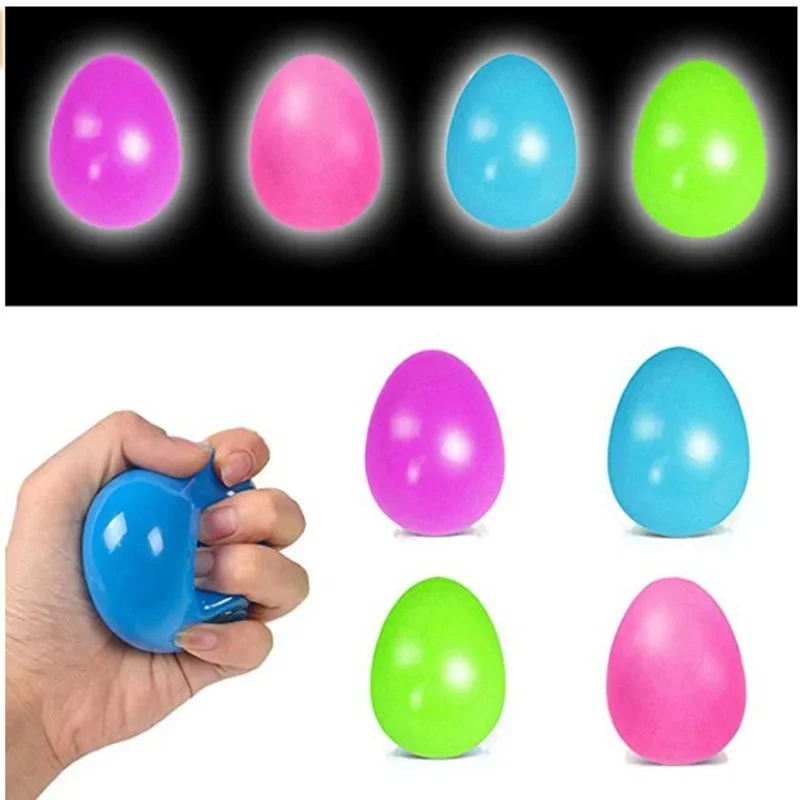 

Kawaii Squeeze Ball Toys Soft TPR Luminous Eggs Antistress Stress Relief Hand Fidget Toy Squishy Balls for Kids Adults