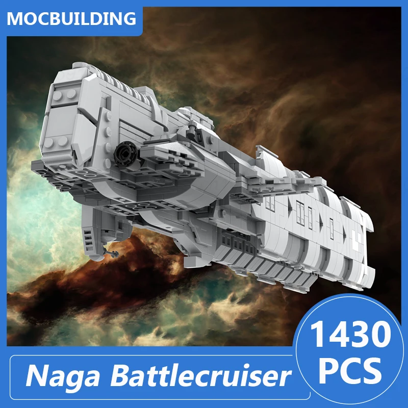 Naga Battlecruiser 1/1500 Scale Model Moc Building Blocks Diy Assemble Bricks Space Creative Collection Xmas Toys Gifts 1430PCS