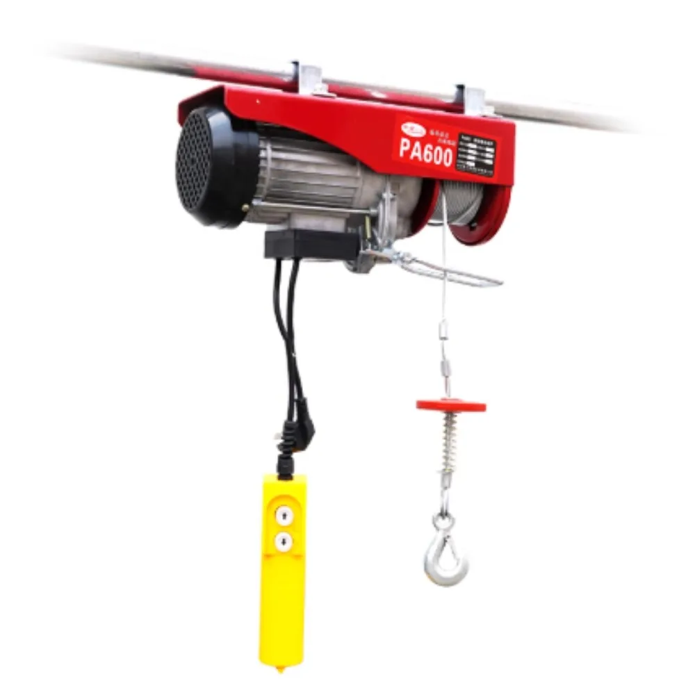 Mini electric hoist 220V household small crane 1/0.5 ton winch lift crane