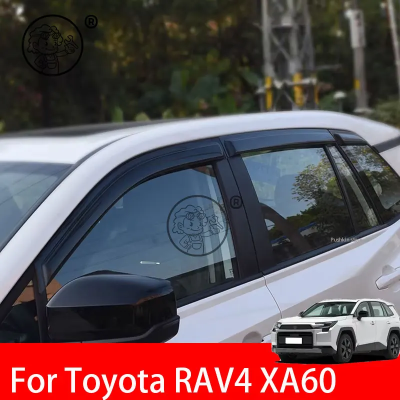 

6 PCS For Toyota RAV4 RAV 4 XA60 2026 Window Visor Awnings Shelters Shades Sun Rain Deflector Guard Auto Accessories