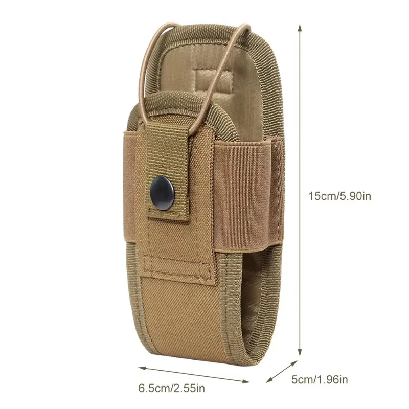 1000D Tactical Molle Radio Pouch Waist Bag Holder Portable Interphone Holster Carry Bag for Hunting Camping Black Green Khaki