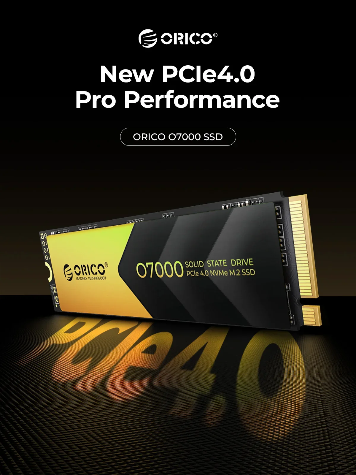 ORICO-disco duro interno de estado sólido para creación de contenido, dispositivo con clave M.2 M de 2280mm, SSD con diseño de chaleco de refrigeración, PCIe4.0, M.2, NVMe, O7000