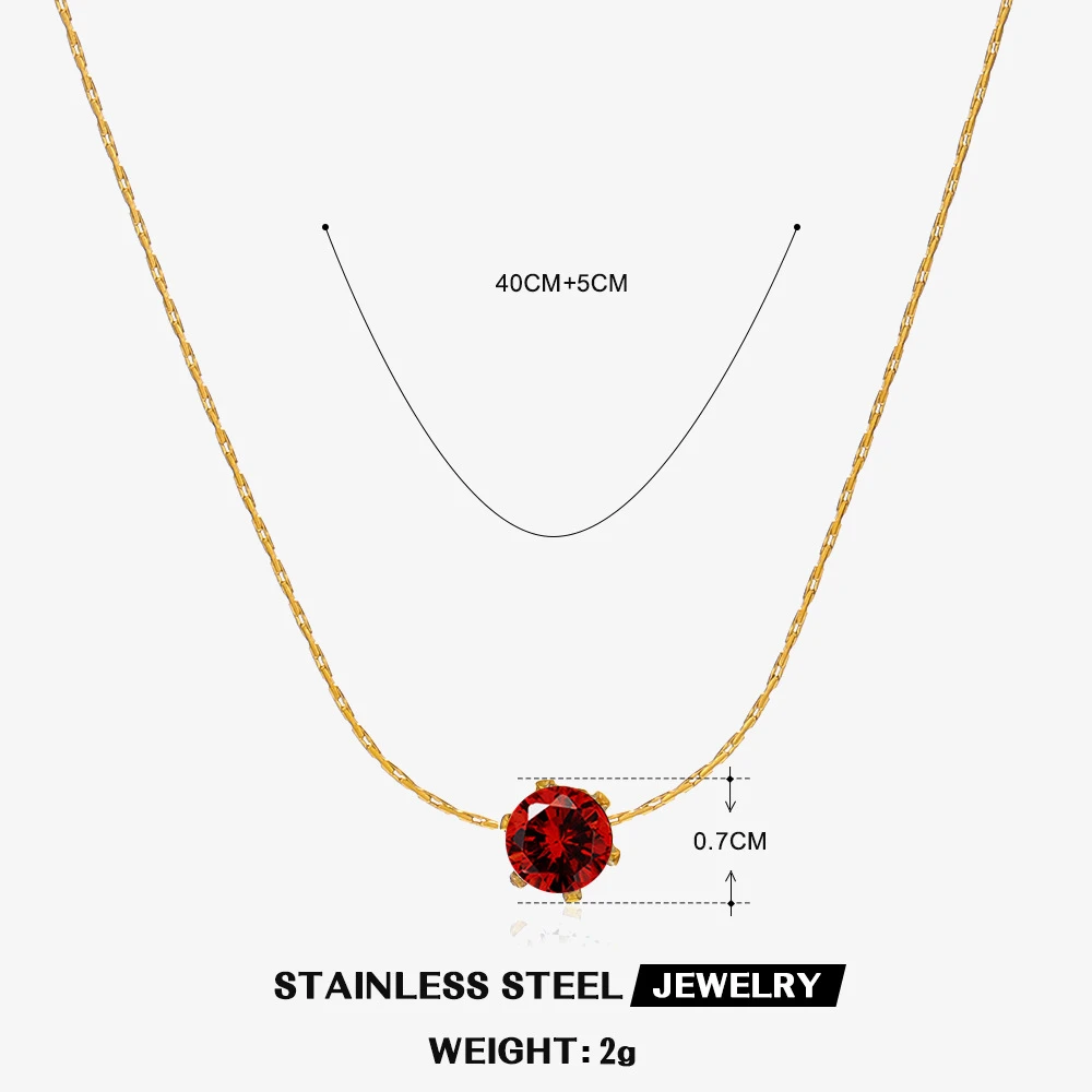 العصرية مكعب زركونيا كوكبة القلائد 12 شهر جوهرة الميلاد قلادة مجوهرات للنساء فتاة Tendencia 2025 مجوهرات #6