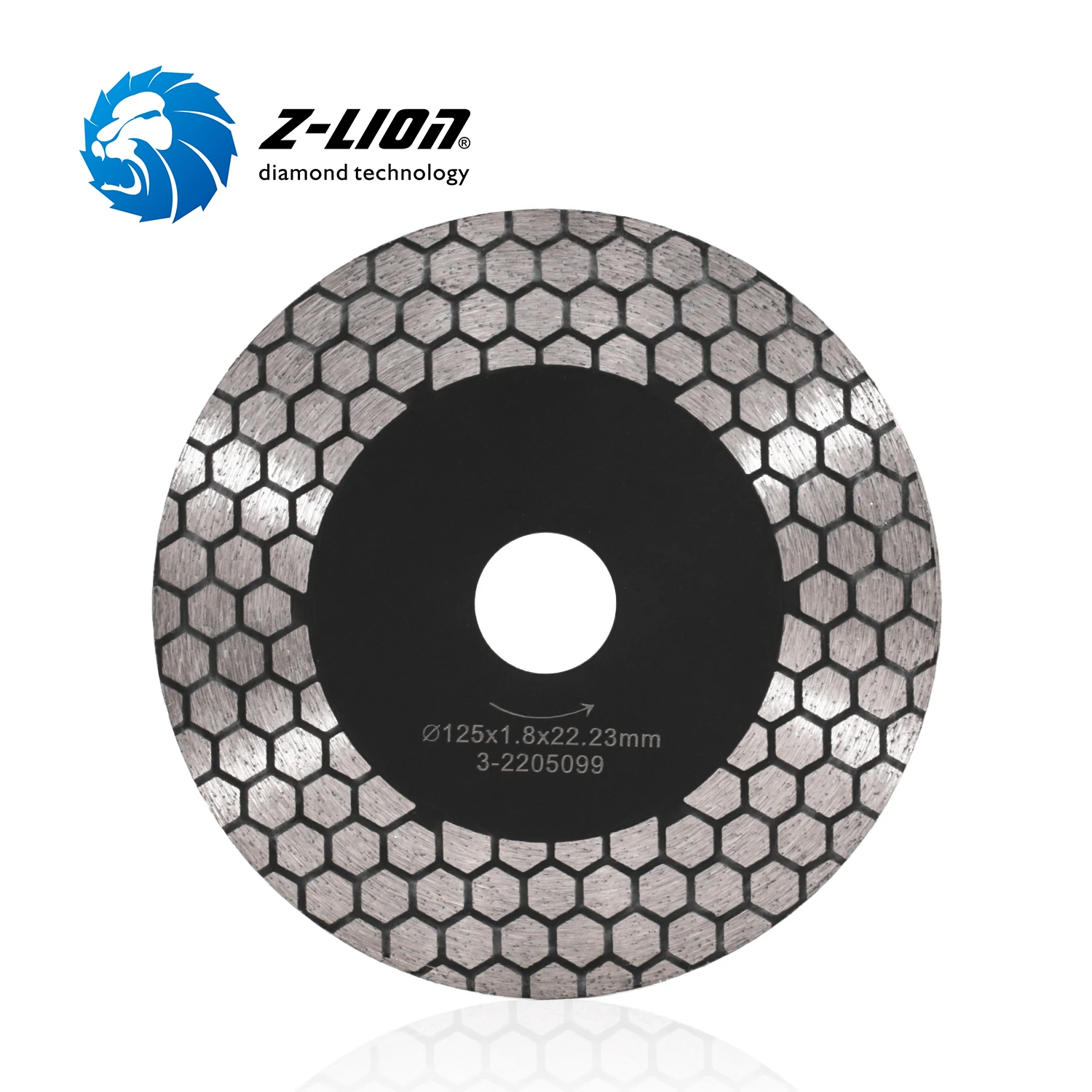 Z-LION 1pc 125mm Diamond Cutting Disc Honeycomb ShapeSaw Blade Wet/Dry Use for Marble Ceramic