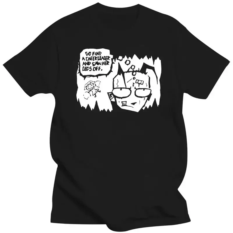 

2024 Humorous Cool Comic Boy T-Shirts Black Homme Oversize Top Quality New Customize Fitted Jthm Cheerleader T-Shirt harajuku