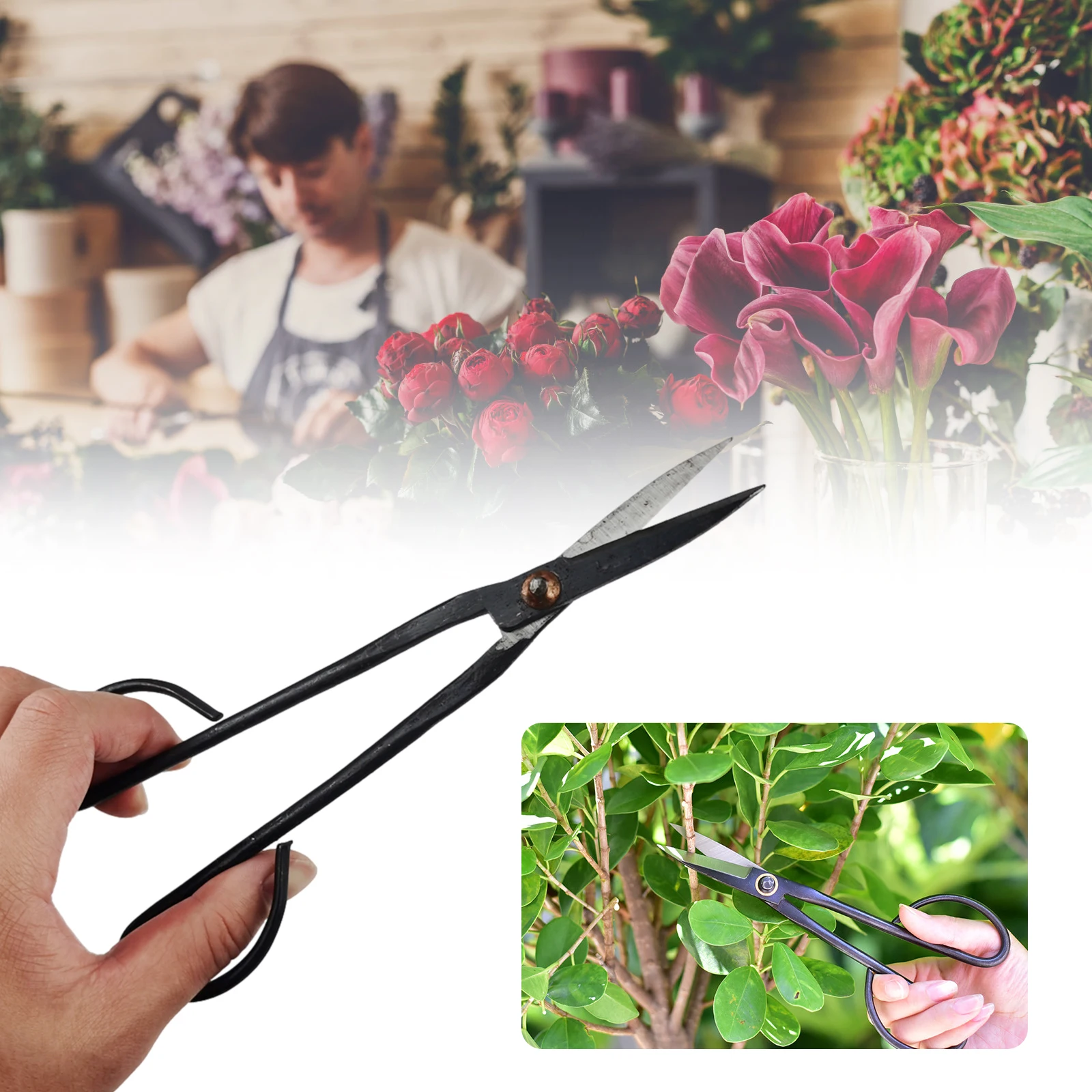 20cm Home Gardening Long-handled Branch Cut Sapling Handle Scissors Bonsai Scissors Tool Beginner Bonsai Branch ​Shears Tool