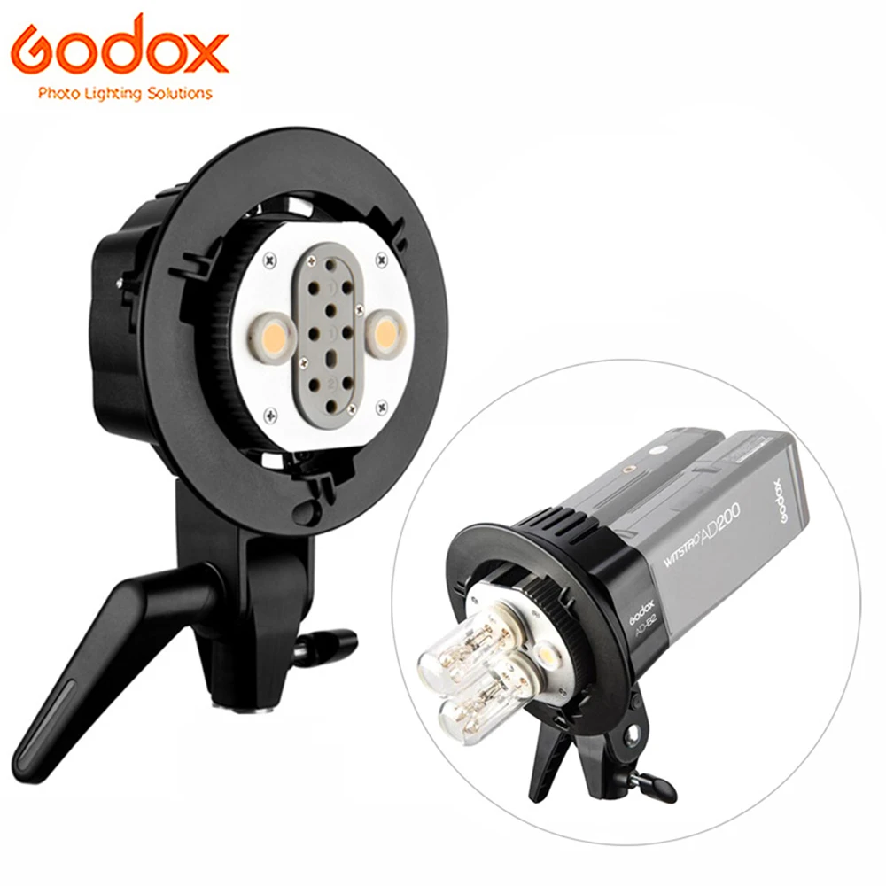 

Godox AD-B2 Double Tubes Light Head Bowens Mount Bracket for Two AD200 AD200Pro 200Ws 2.4G TTL Pocket Speedlite Flash Strobe