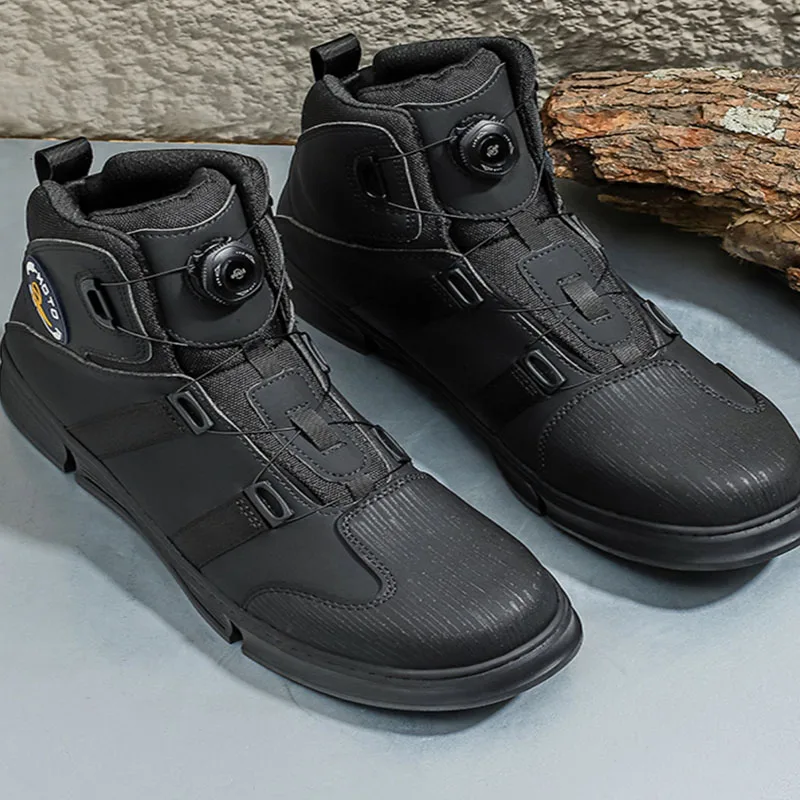 

Botas Moto Hombre Anti-Fall Motorcycle Shoes Wear-Resistant Men's Motorcycle Shoes For 4 Season Motorbike Boots Midshoe