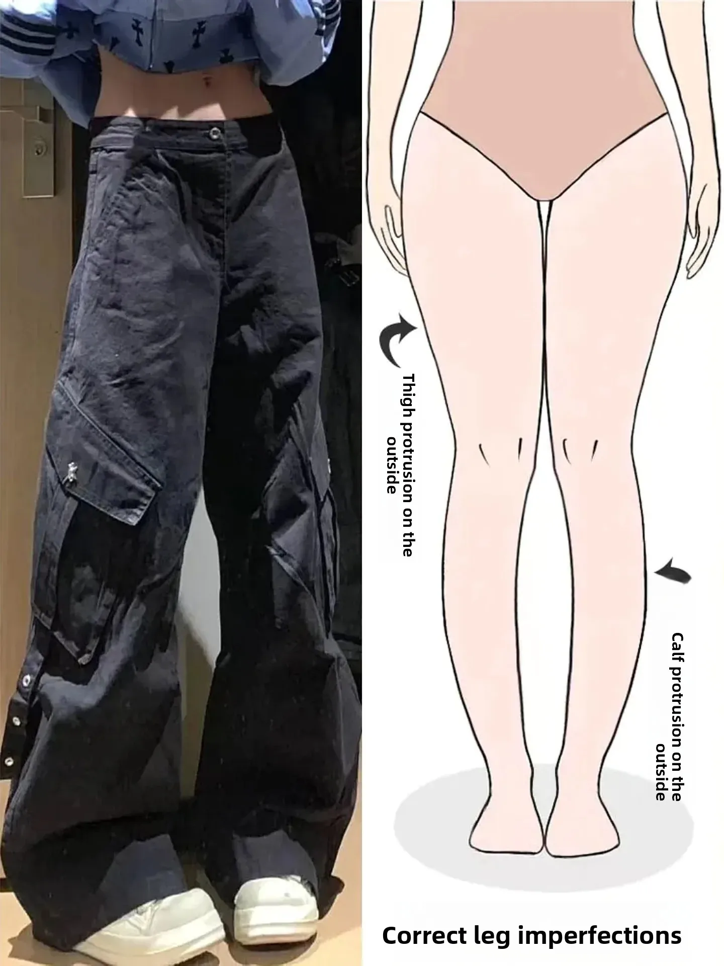 

High Waist Bell Bottom Denim Jeans Women's Spring Summer New Style Pear Shape Body Design Vintage Loose Fit Workwear Trousers