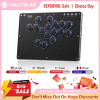 Controlador Arcade Sin Palancas Haute42 T16-Texture, Controlador Hitbox Sin Palancas para PC/PS4/PS5/Switch, Teclado Hitbox Arcade