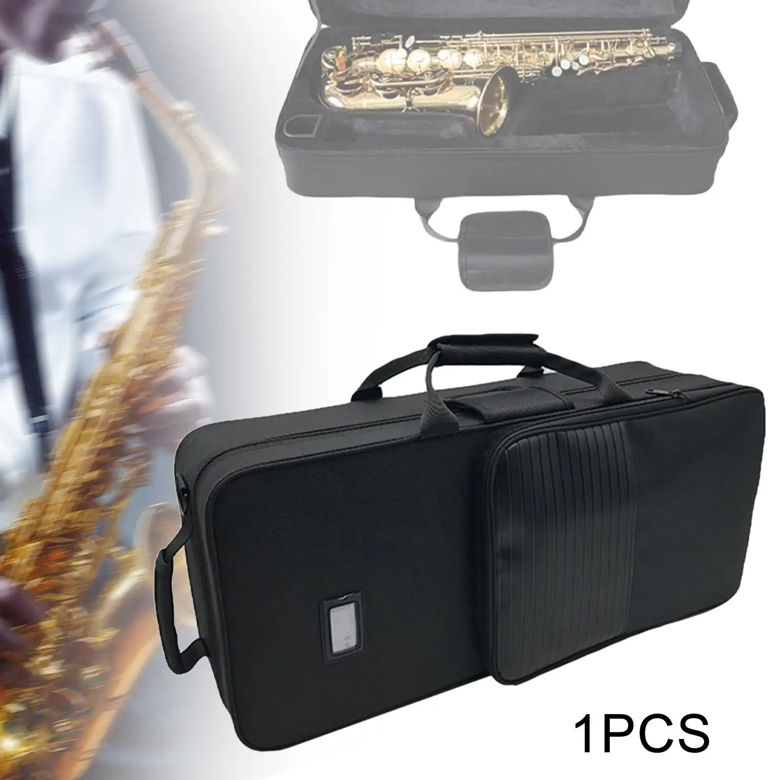 

Saxophone Case for Alto External Pocket Padded Shoulder Strap Beginner Case