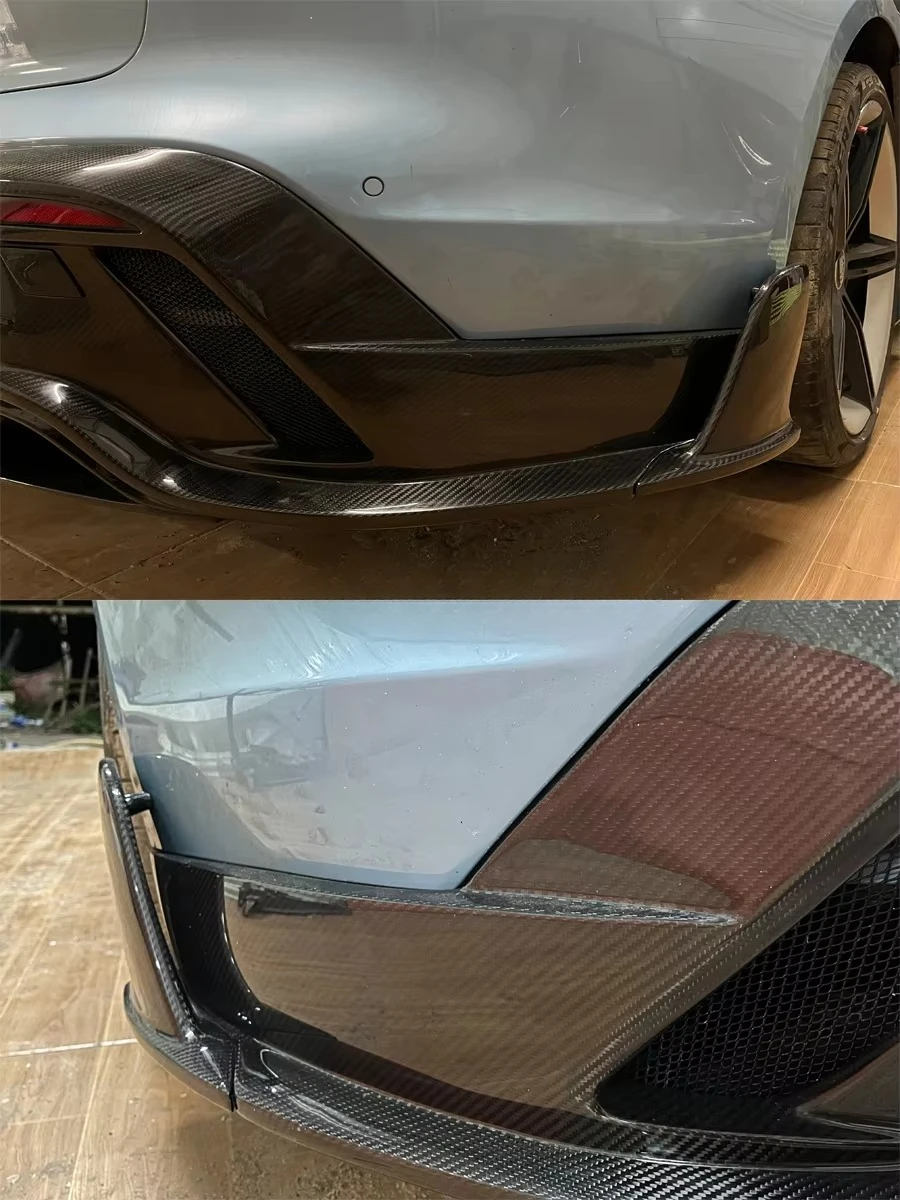 Taycan M Style Dry Carbon Fiber Body Kit Automotive Accessories Rear Lip