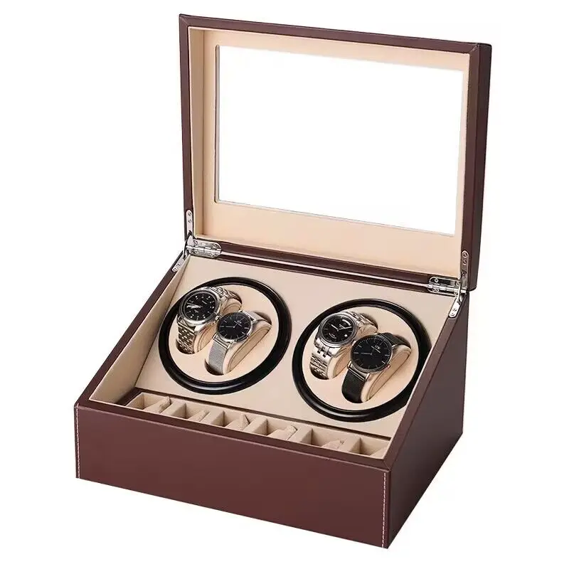 Eleself-Winding Watch Box Mechanical Watch Winder High Quality Watch Winder Automatic Watch Display Box Luxury Storage Box