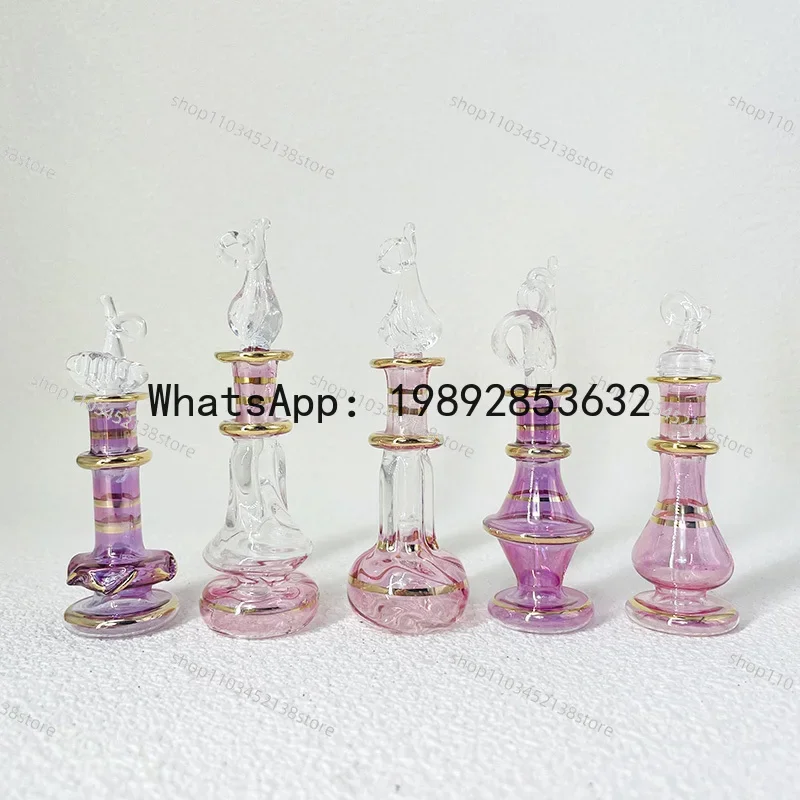 LYY Egypt 5cm Perfume Essential Oil Bottle Aromatherapy Diffuser Glass Decoration Travel Souvenir Birthday Gift
