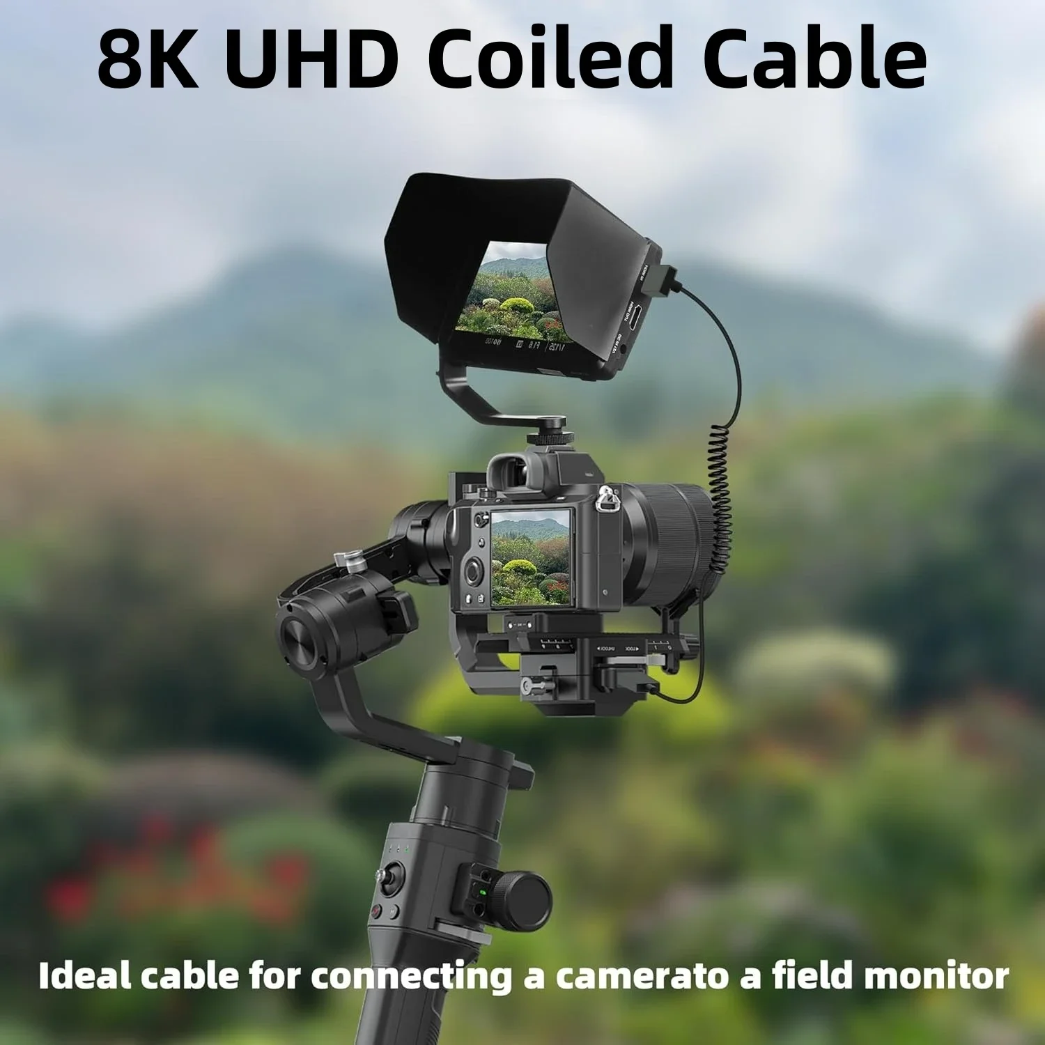 كابل 8K UHD عالي السرعة متوافق مع HDMI سلك ملفوف صغير/مايكرو HDMI متوافق مع HDTV والكمبيوتر المحمول وكاميرا PS4 وشاشة عرض DV