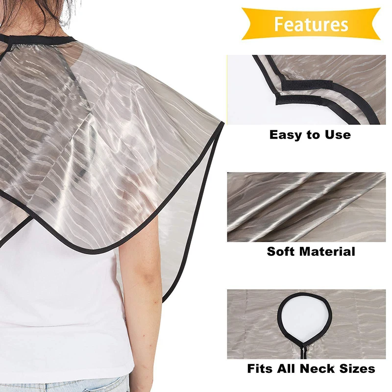 防水ヘアカットケープ、カラーリングケープ、理髪師用布、ヘアスタイリング、ヘアダイガウン、パーマ、オイルケープ、ツール、ヘアカットケープ