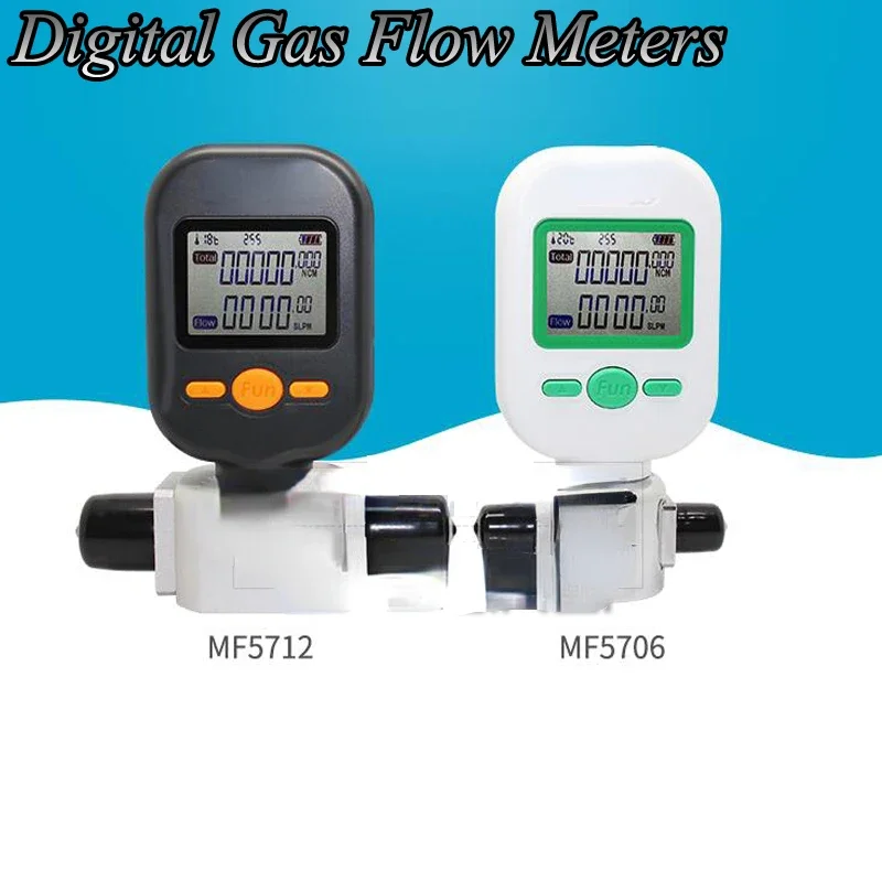 Gas Flow Meter Compressed Air Oxygen Nitrogen Digital Display Meter MF-5712-200