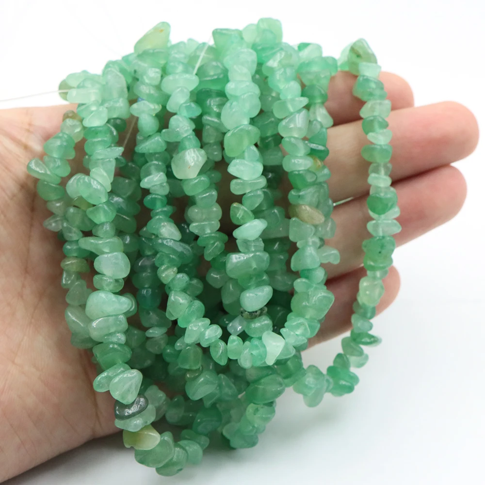 5-8mm Natural Stone Green Aventurine Chip Bead Irregular Loose Beads DIY Bracelet Necklace Jewelry Making Healing Crystal Crafts view 4