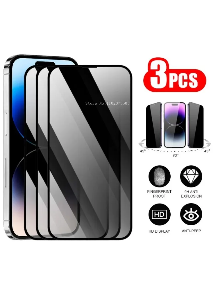 3PCS Premium Privacy Screen Protector for Honor X6 X7 X8 X9 4G 5G  Tempered Glass for Honor X6a X7a X7b X8a X8b