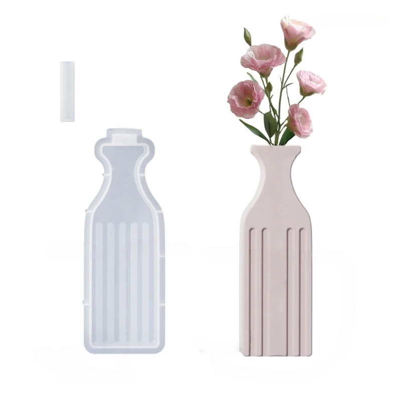 

Striped Silicone Vase Molds for Flower Vase Epoxy Resin Silicone Molds