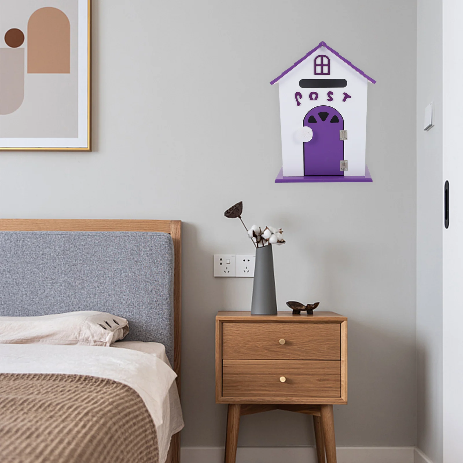 

1pc Colorful Wall Mount Suggestion Box High-Density Board Mail Organizer For School Home Hospital Use Wall Mail Box